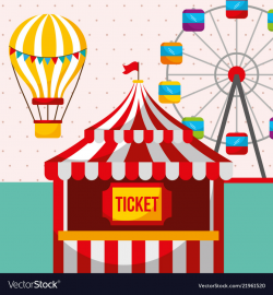 Ticket booth ferris wheel carnival fun fair