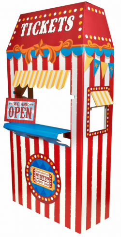 Details about Carnival Games Party Supplies Room Decoration - Ticket Booth  Cardboard Stand ...