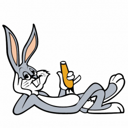 Bugs Bunny Eating Carrot Graphics Free Vector
