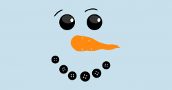 Snowman Face Carrot Nose