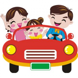 Family In A Car Clipart