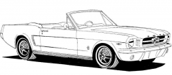 1965 Convertible Clipart | Mustang convertible, Mustang cars ...