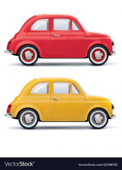 Red an yellow cars isolated on white 3d Royalty Free Vector ...