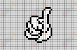 Thumbs-up Pixel Art | Pixel art grid, Pixel art templates, Art