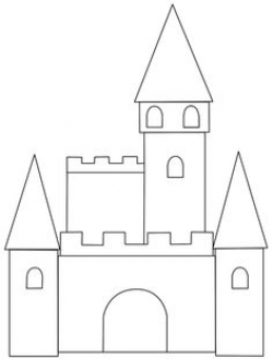 Simple Castle Clipart Black And White