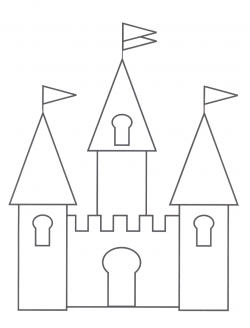 Simple Castle Clipart Black And White