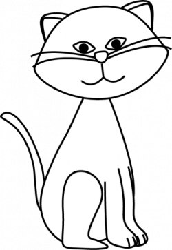Black and White Black Cat Clip Art - Black and White Black Cat Image ...