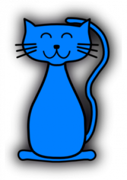 Blue Cat Clipart