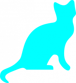 Clipart Silhouette Blue Kitten Clipart - Clip Art Library