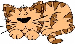 Brown Cat Sleeping Clip Art at Clker.com - vector clip art online ...