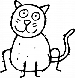 Clip Art: Cat 1 Black White Line Art Coloring - Clipart library ...