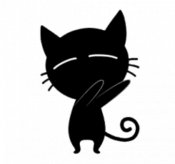 LINE Creators' Stickers - Black Cat Animated 2 Example with GIF ...