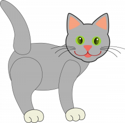 Clipart - Gray Cat