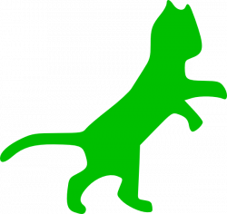 Green Cat Clip Art at Clker.com - vector clip art online, royalty ...