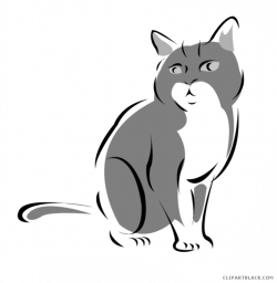 Gray cat clip art download - RR collections