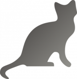 Grey Cat Silhouette Clip Art at Clker.com - vector clip art online ...