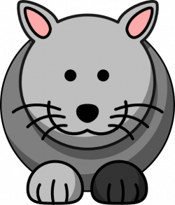 Cartoon Grey Cat Clip Art at Clker.com - vector clip art online ...