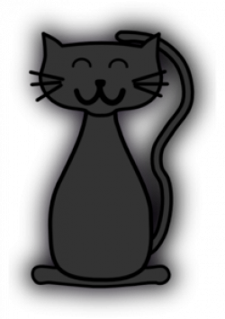 Black Cat Happy Clip Art at Clker.com - vector clip art online ...