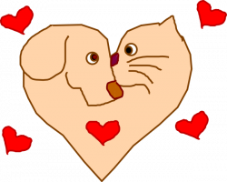 Dog And Cat Heart Clip Art at Clker.com - vector clip art online ...