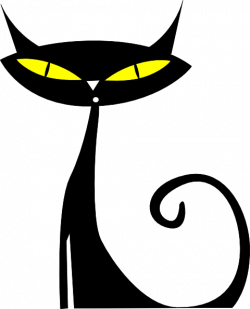 Black Cat Clip Art | Black Cat clip art - vector clip art online ...