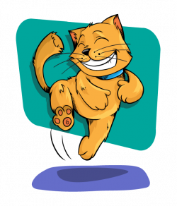 Cat jumping clip royalty free - RR collections