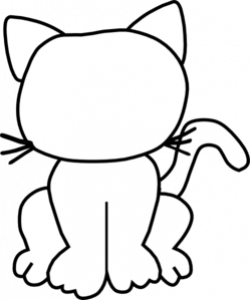 Cat Outline Clip Art at Clker.com - vector clip art online, royalty ...