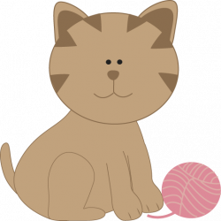 Kitty Cat Playing with Yarn Clip Art | Cats Clipart | Cats, Dog clip ...