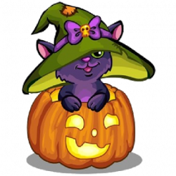 Cat in a pumpkin clipart collection