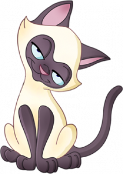 Silly Siamese Cat | Clip art A-C | Cats, Siamese cats, Cat art