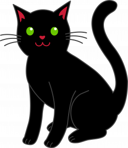 Retro Black Cat Clipart