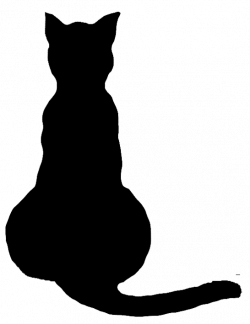 Gallery For > Sitting Cat Silhouette | cat sillouettes | Cat ...