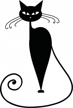 Black cat -- this shape would make a really cool ceramic figure ...