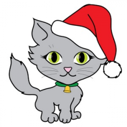 Cat in the hat cute christmas kitten clip art danasrfl top ...