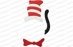 Cat in the Hat Inspired Monogram Topper - Kris Rhoades