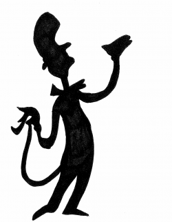 Silhouette Cat In The Hat