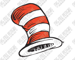 Dr. Seuss Cat In The Hat Cut File Set in SVG, EPS, DXF, JPEG, and PNG