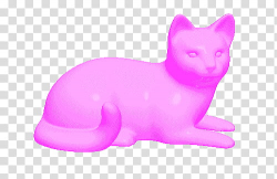 Aesthetic, pink cat figurine transparent background PNG ...