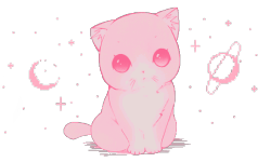 adorable kawaii MY EDIT moon cats kitten space stars cutie ...