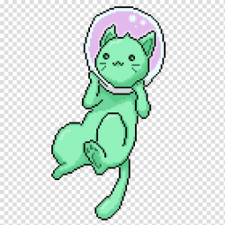 Pixel art Pixel & Space Cat Line art , others transparent ...