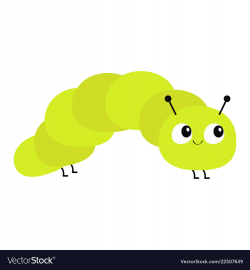 Caterpillar insect icon baby collection crawling