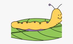 Caterpillar Clipart Long - Caterpillar On A Leaf Clipart ...