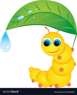 Caterpillar with leaf