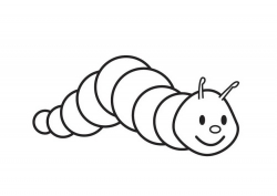 Caterpillar clipart black and white 2 » Clipart Station