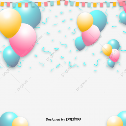 Three Dimensional Cute Birthday Celebration Colored Flag ...