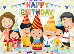 Birthday Celebration With Family Clipart