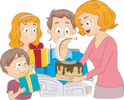 iCLIPART - Illustration of a Family Celebrating Father\'s Day ...