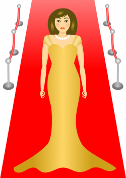 Red carpet Dress Celebrity Clothing free commercial clipart - Red ...