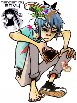 Gorillaz 2D Do ya thing - render by worthless-envy on DeviantArt
