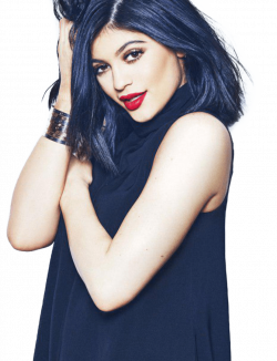 Kylie Jenner Blue Hair transparent PNG - StickPNG