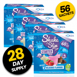 FORZA Shake It Slim Starter Pack - Meal Replacement Shakes - 28 Day Su